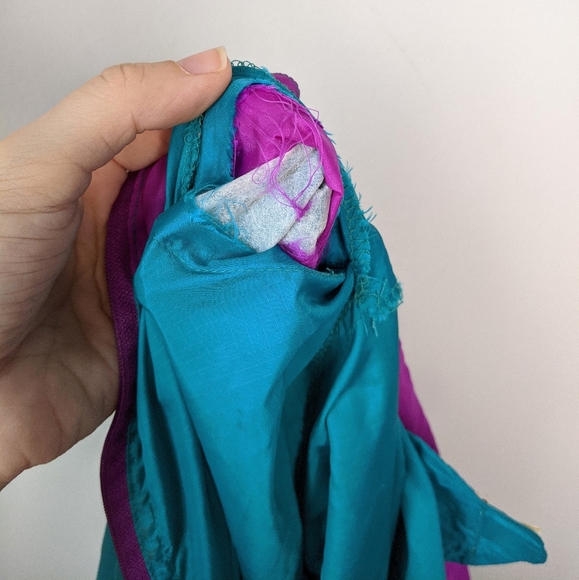 Vintage LL Bean windbreaker size medium colour block purple and teal - Picture 3 of 8